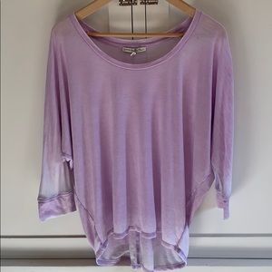 Express One Eleven faded purple dolman sleeve tee